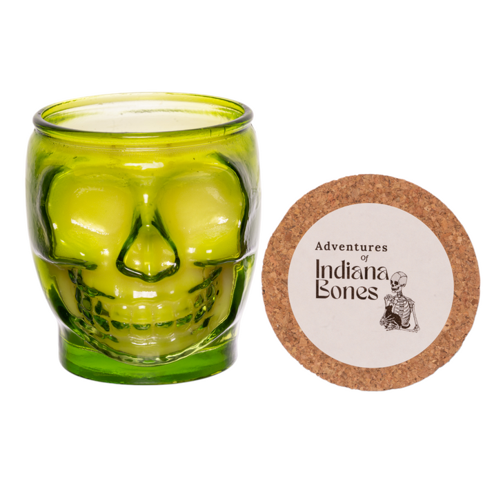Adventures of Indiana Bones 15 oz Skull Jar Candle