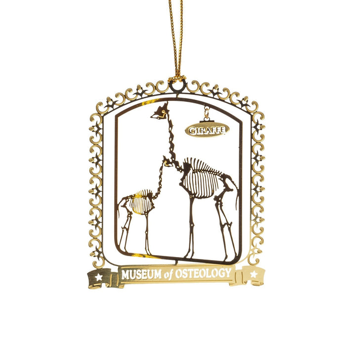 SKELETONS: Museum of Osteology Brass Giraffe Ornament