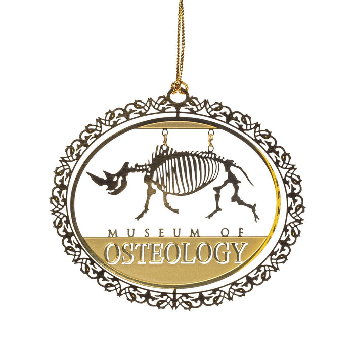 SKELETONS: Museum of Osteology Brass Rhino Ornament