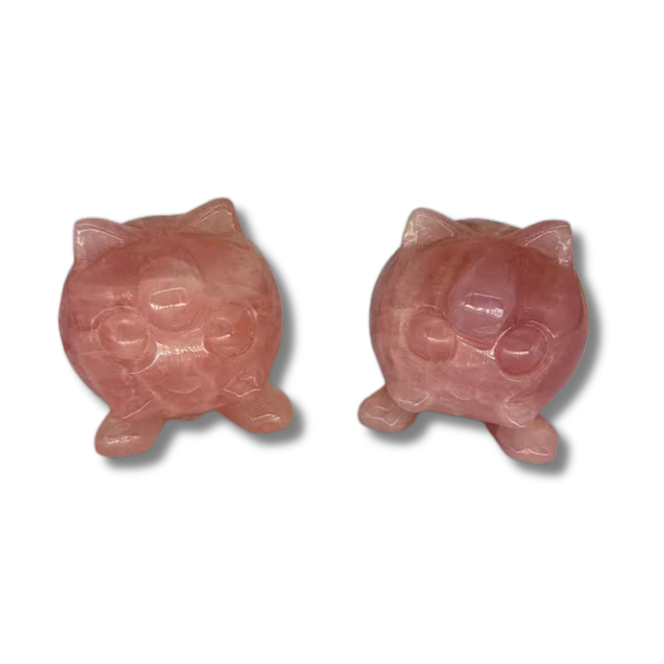 Carved Rose Quartz Jigglypuff
