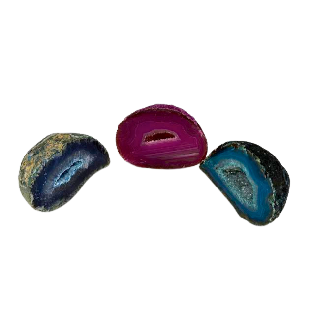 Dyed Agate Geode Mineral Specimen - Medium