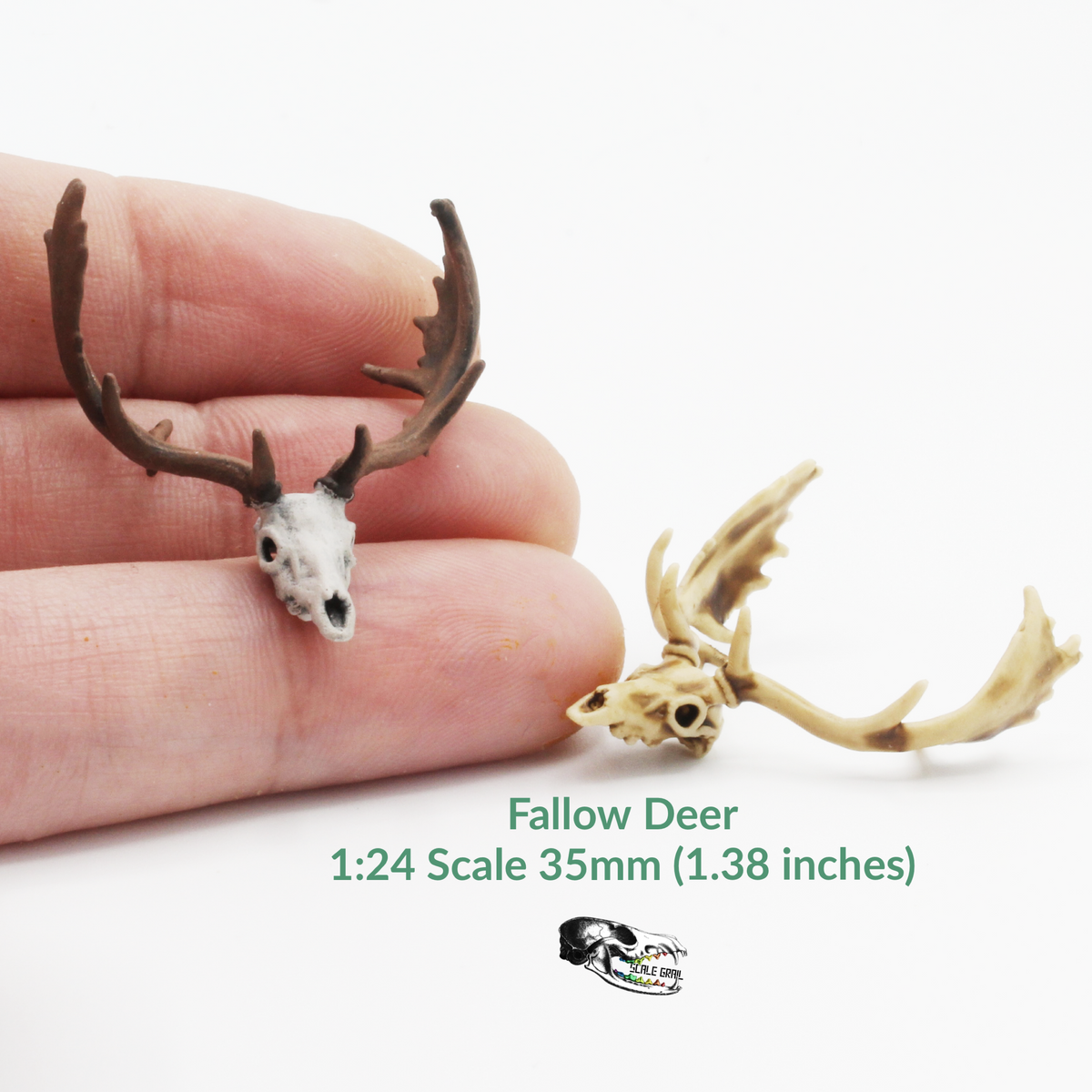 Fallow Deer - 1:24 Scale replica for dollhouse, diorama, art craft ...