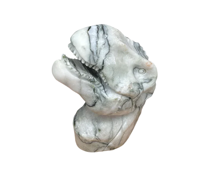 Carved Picasso Jasper T-Rex Head
