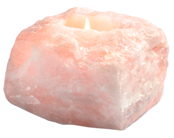 Rose Quartz Candle Holder