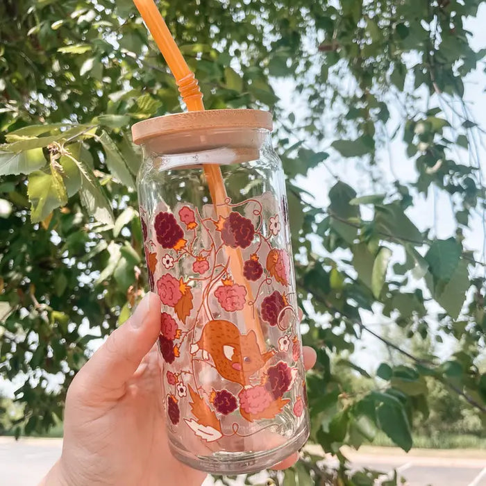Cheerware 20oz Can Glass w Lid and Straw