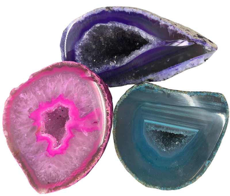 Dyed Agate Geode Mineral Specimen - Large