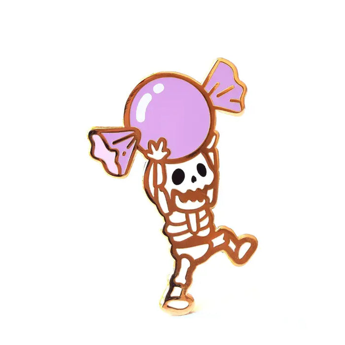 Running Skeleton Enamel Pin