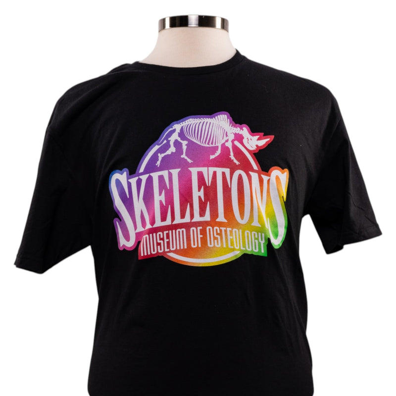 Skeletons : Museum of Osteology Tee – Rainbow Logo Edition