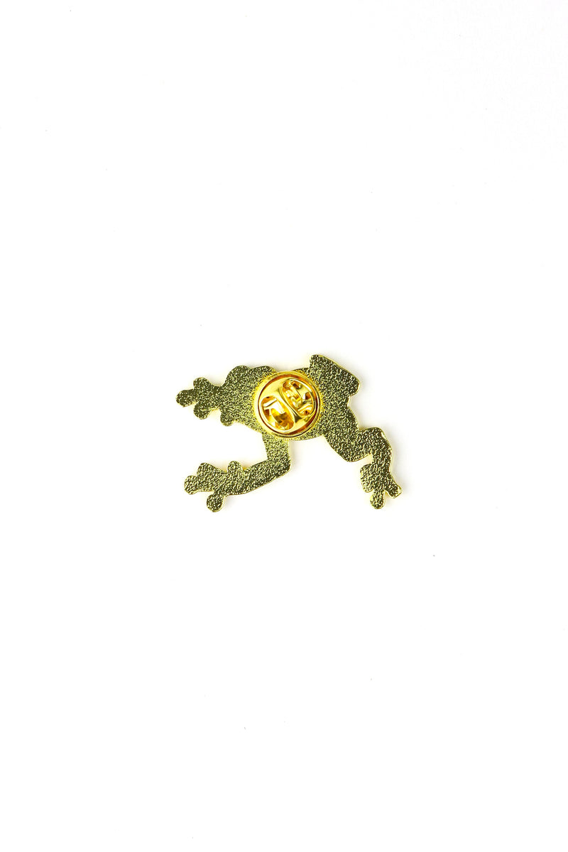 Bumblebee Poison Dart Frog Enamel Pin (Dendrobates leucomelas)