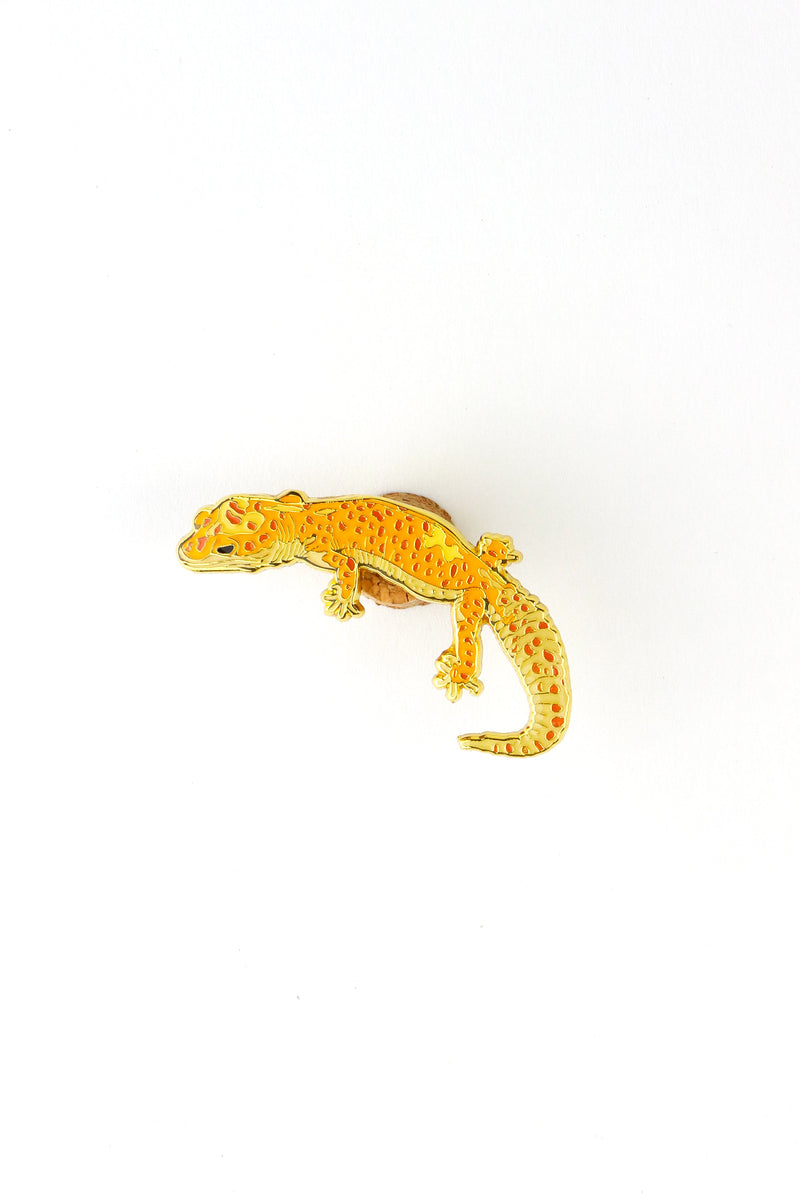 Leopard Gecko Enamel Pin (Eublepharis macularius)