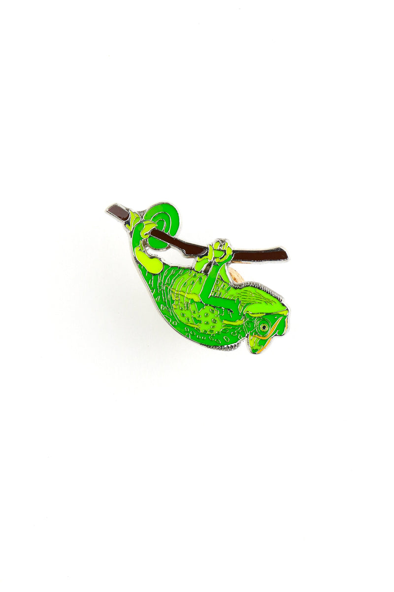 Chameleon Enamel Pin (Chamaeleonidae)