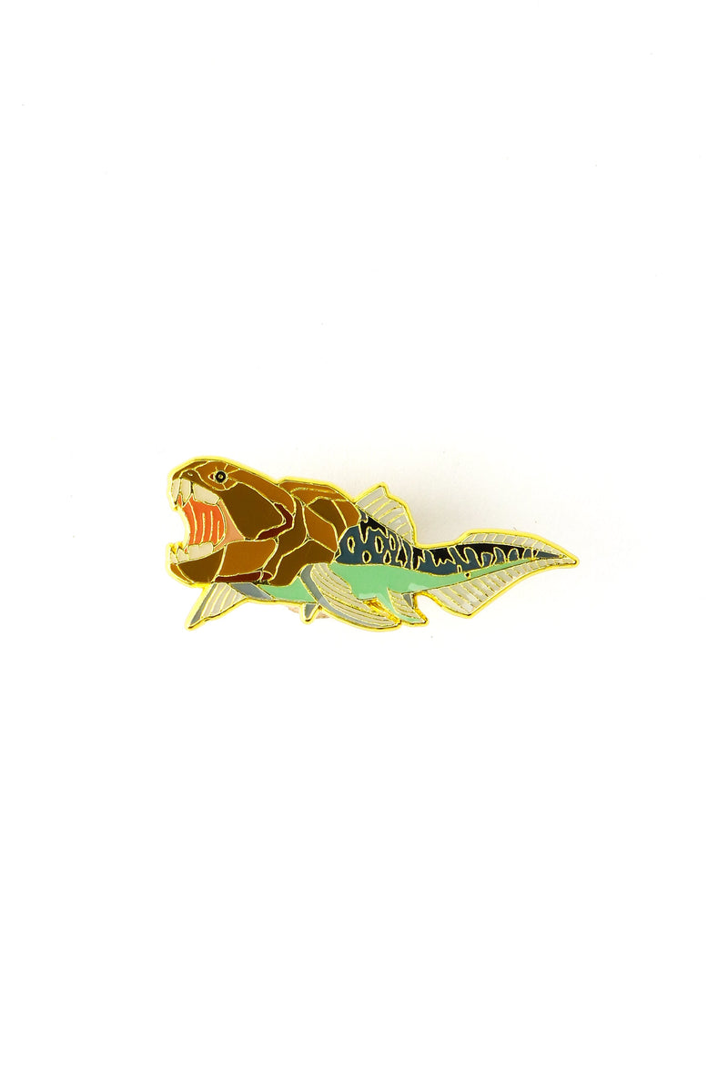 Dunkleosteus Enamel Pin (Dunkleosteus terrelli)