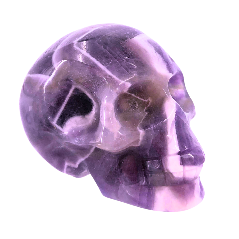 Carved Amethyst Skull - Small