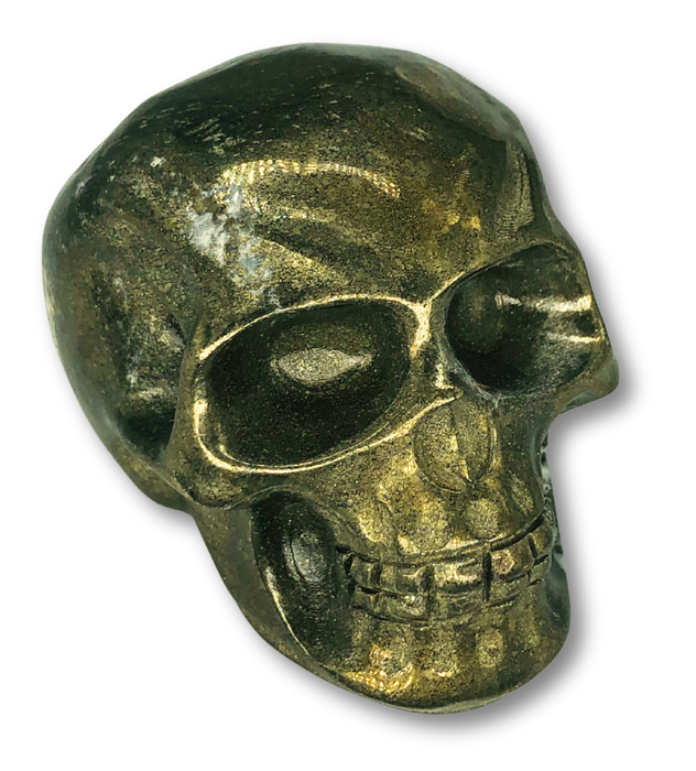 Carved Pyrite Skull