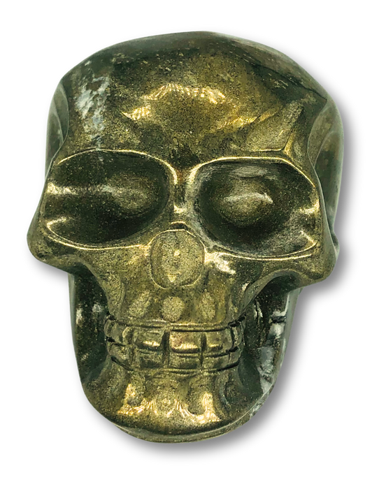 Carved Pyrite Skull