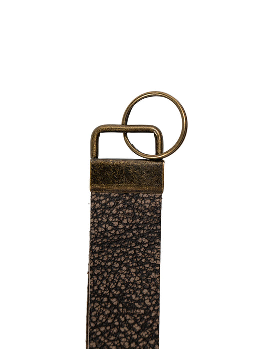 Real African Cape Buffalo Leather Keychain Strap 6"