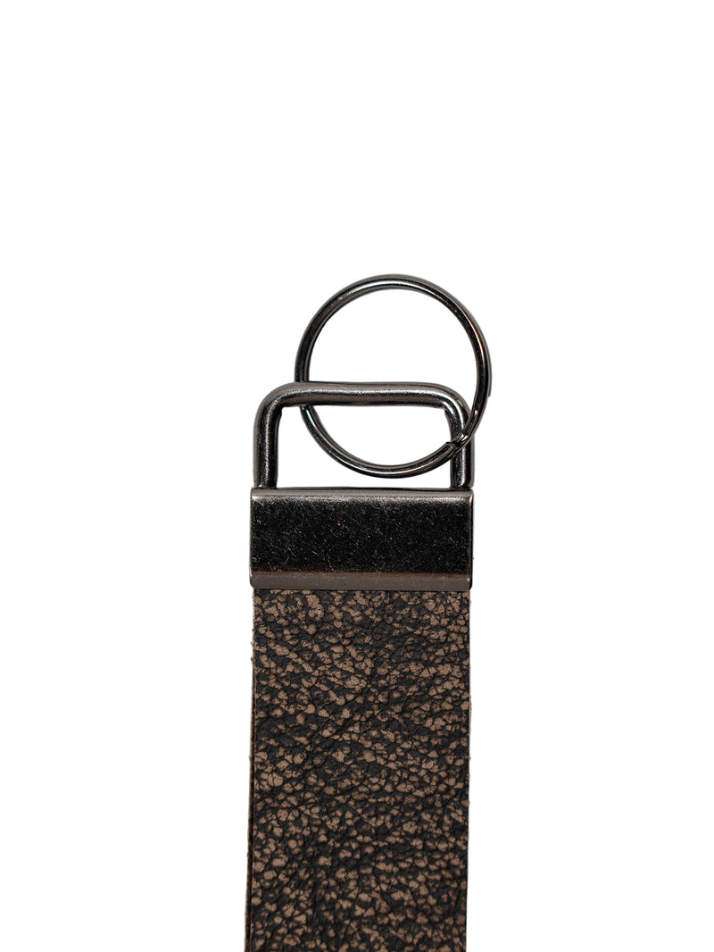 African Cape Buffalo Leather Keychain Strap 6"