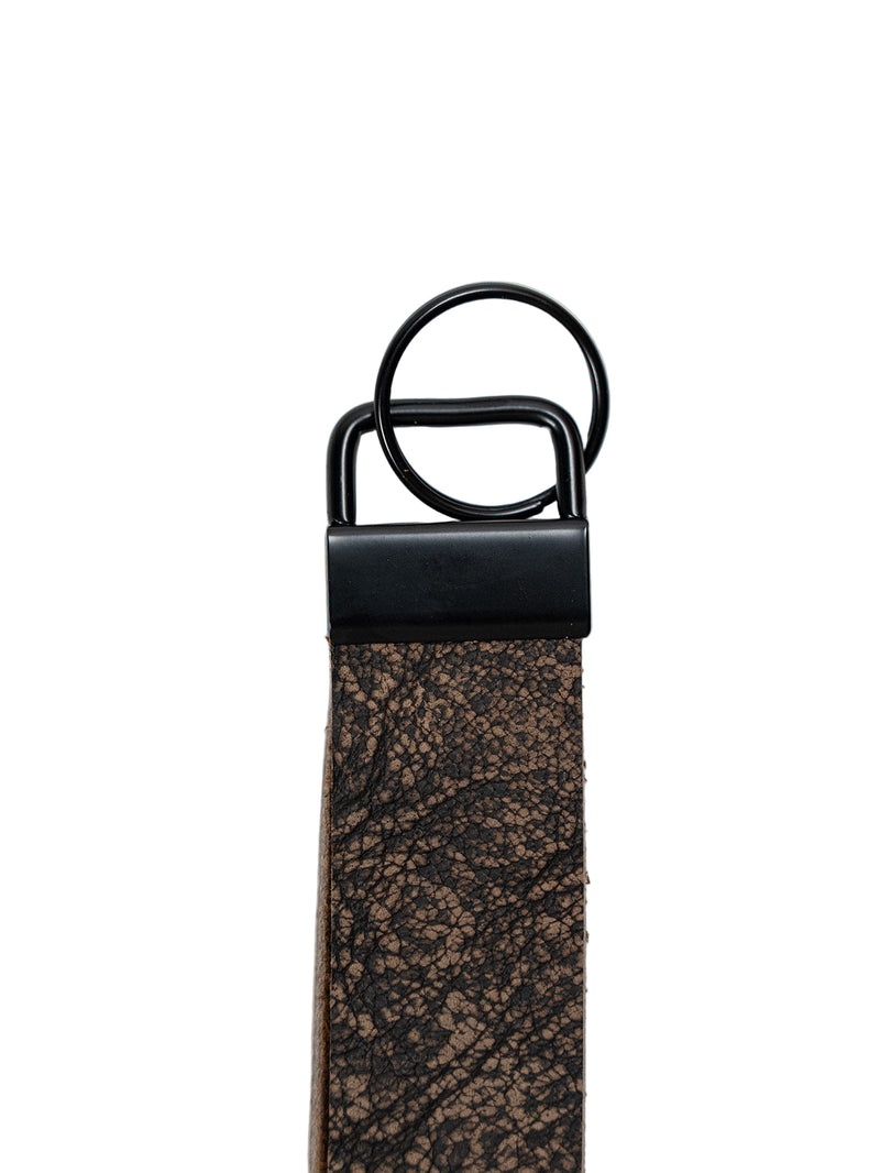 African Cape Buffalo Leather Keychain Strap 6"