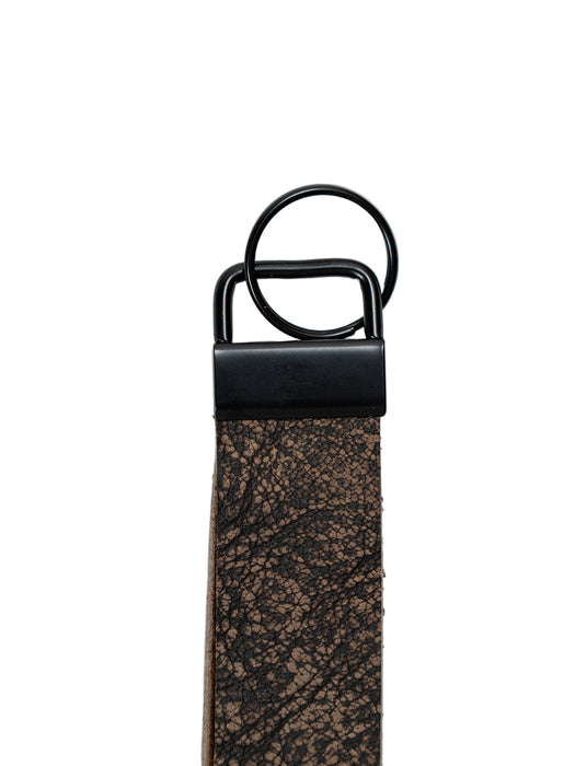 Real African Cape Buffalo Leather Keychain Strap 6"