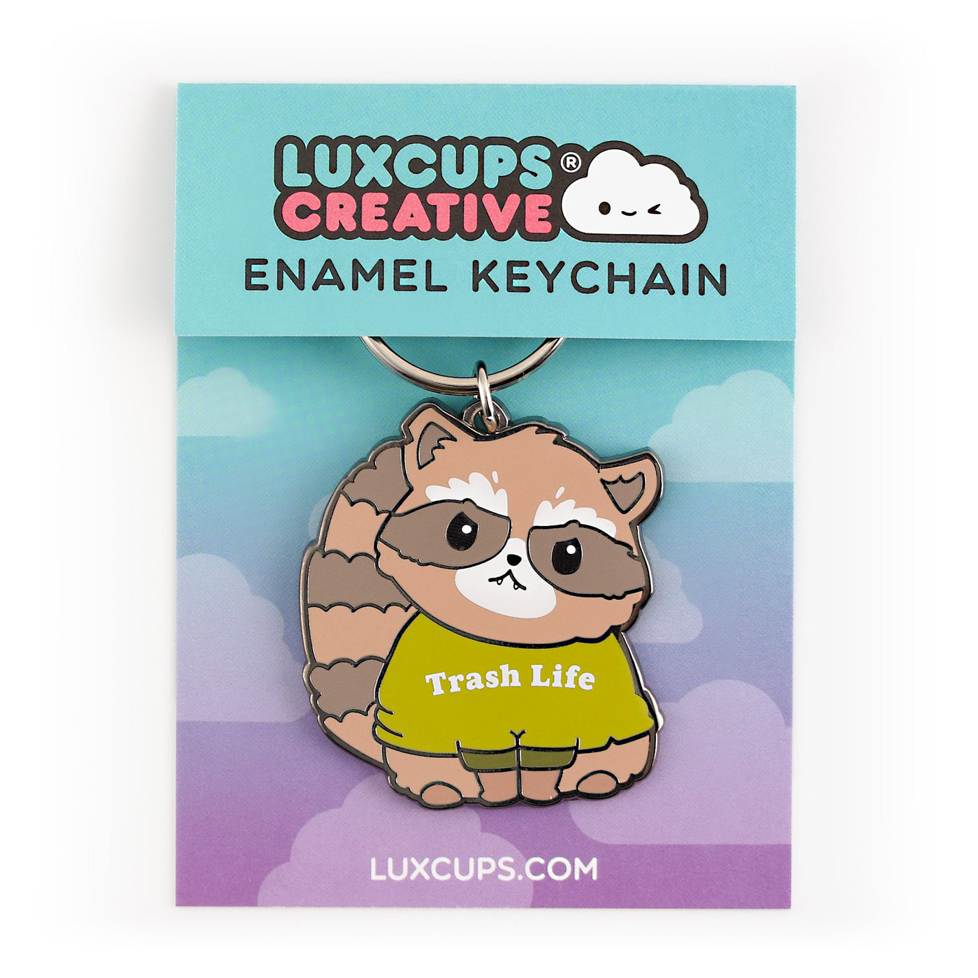 "Trash Life" Raccoon Keychain — Skulls Unlimited International, Inc.