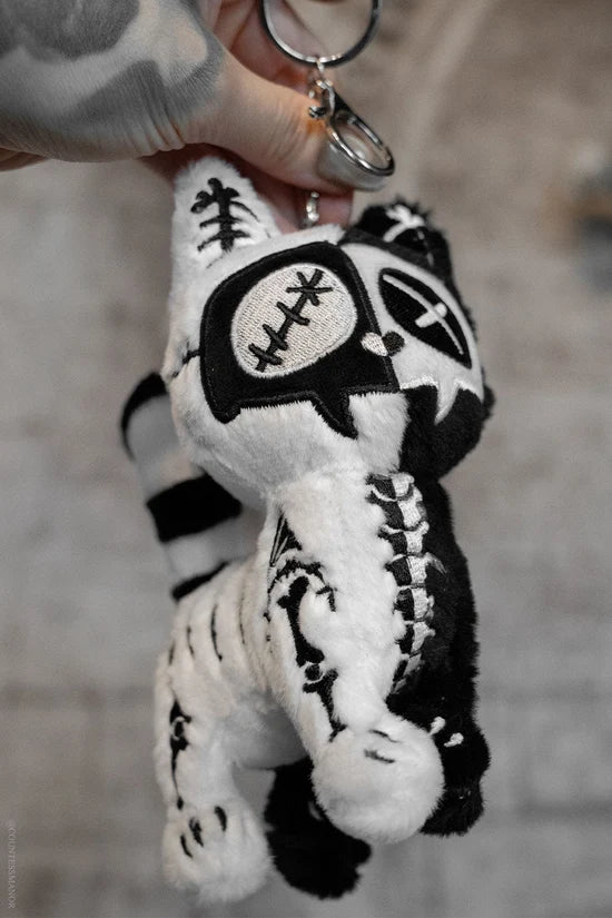 Skelekitty Plush Keychain