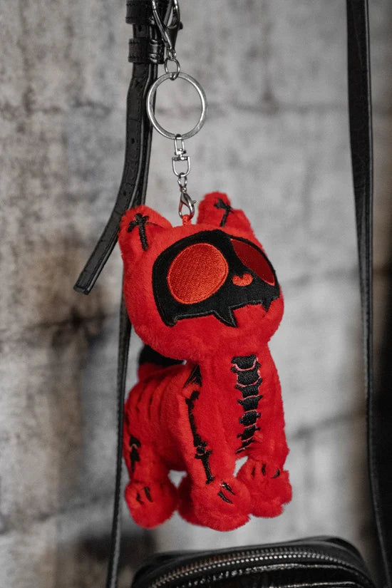 Skelekitty Plush Keychain