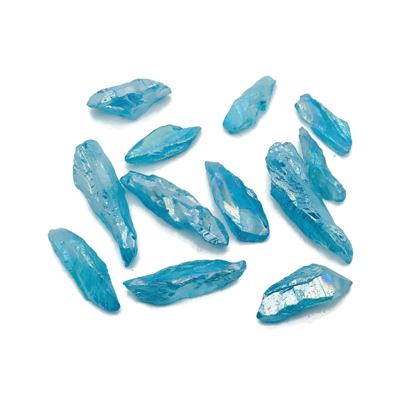 Blue Aura Quartz Mineral Specimen