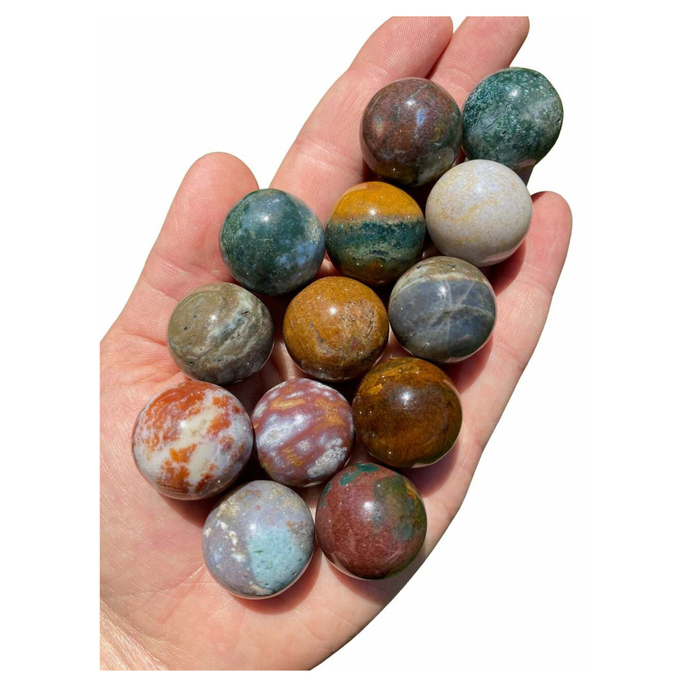 Polished Ocean Jasper Sphere