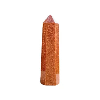 Orange Goldstone Point Mineral Specimen