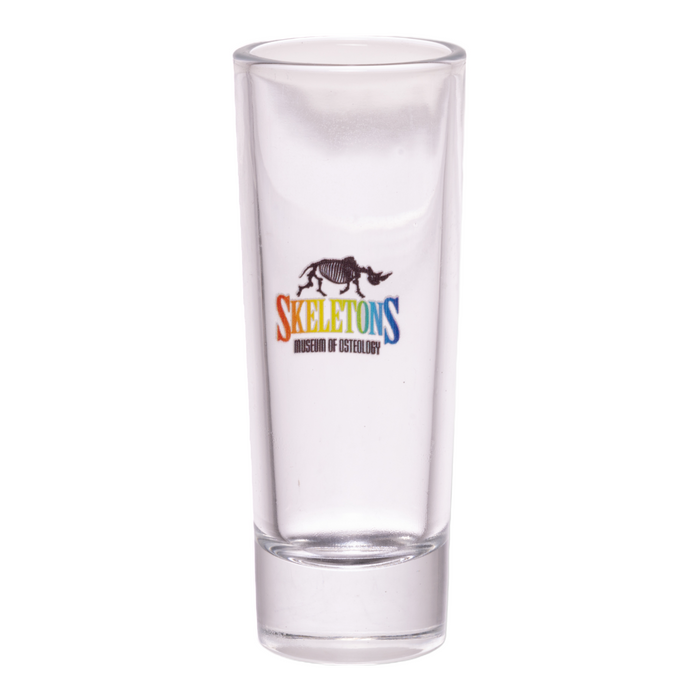 SKELETONS: Museum of Osteology Rainbow Tall Shot Glass