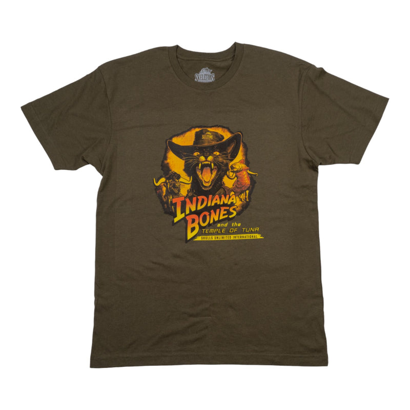 Indiana Bones Temple of Tuna T-Shirt - Dark Olive Green