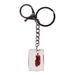 Real Red Rose in Acrylic Cube Keychain