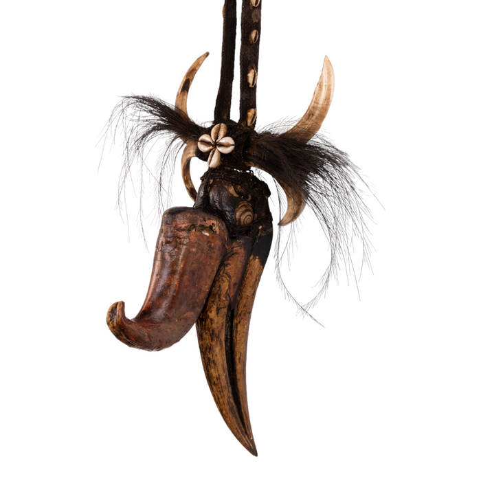 Real Rhinoceros Hornbill Skull Tribal Necklace — Skulls Unlimited