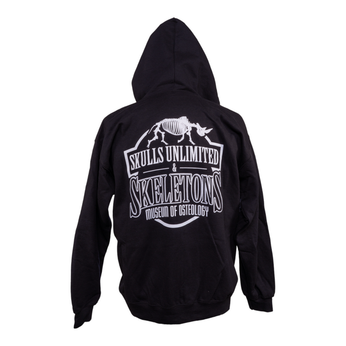 Skulls Unlimited and SKELETONS Museum of Osteology Hoodie For Sale — Skulls Unlimited