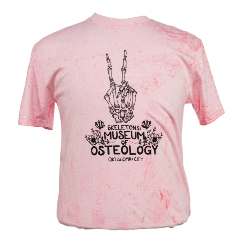 SKELETONS: Museum of Osteology Peace Sign Color Wash T-Shirt