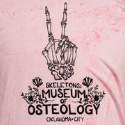 SKELETONS: Museum of Osteology Peace Sign Color Wash T-Shirt
