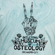 SKELETONS: Museum of Osteology Peace Sign Color Wash T-Shirt