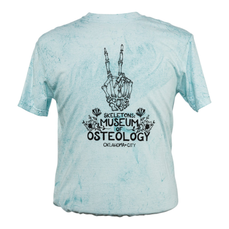 SKELETONS: Museum of Osteology Peace Sign Color Wash T-Shirt