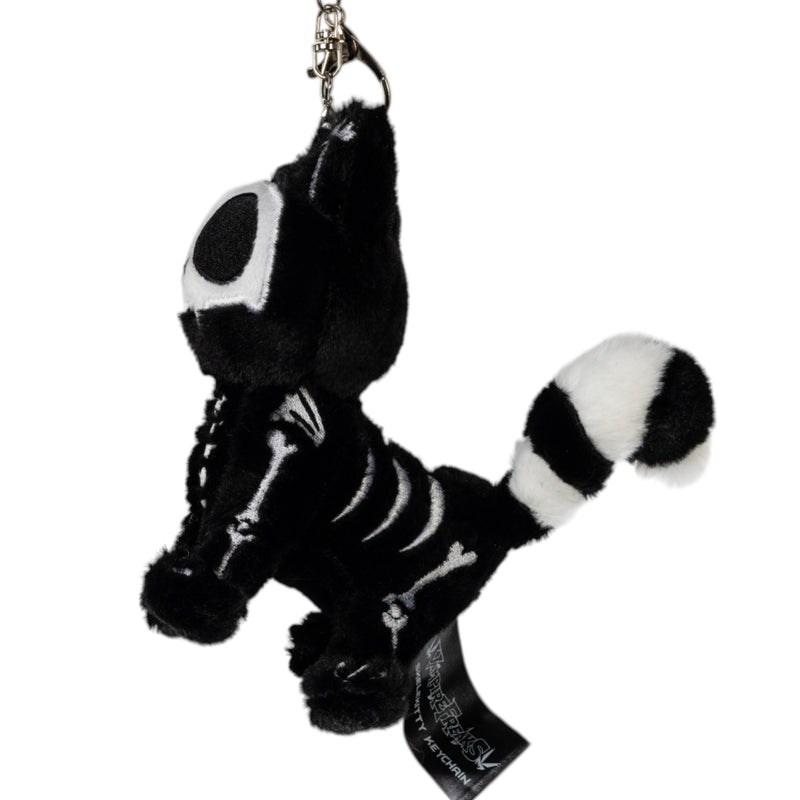 Skelekitty Plush Keychain