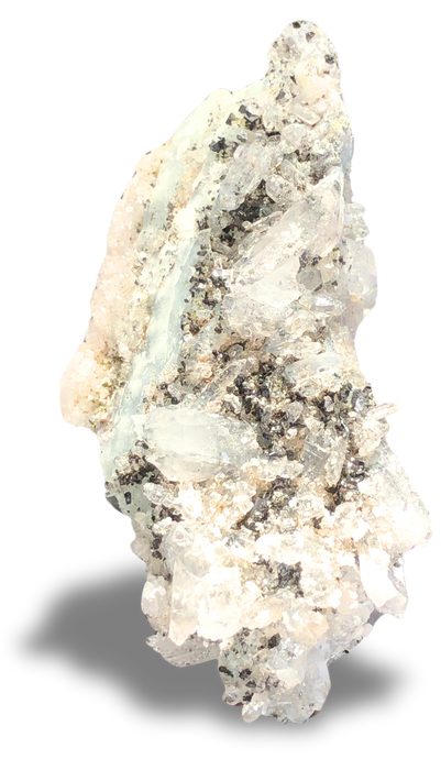 Quartz, Prehnite, Babingtonite Mineral Specimen