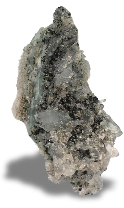 Quartz, Prehnite, Babingtonite Mineral Specimen