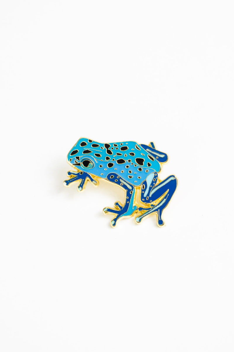 Blue Poison Dart Frog Enamel Pin (Dendrobates azureus)