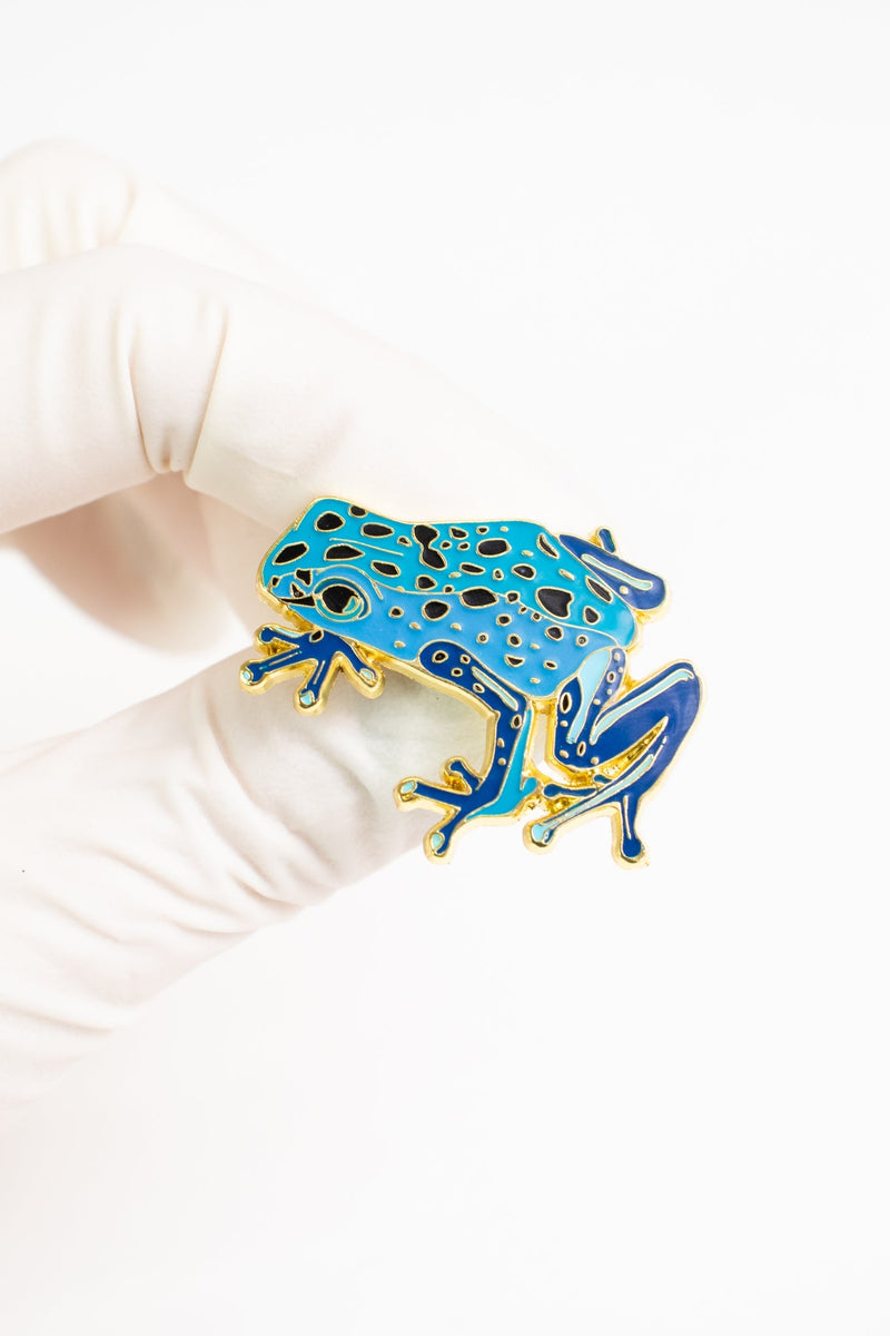 Blue Poison Dart Frog Enamel Pin (Dendrobates azureus)