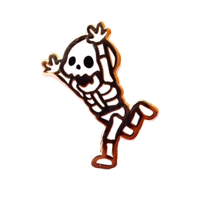 Running Skeleton Enamel Pin