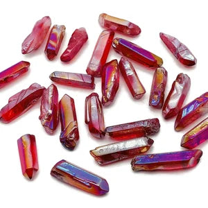 Red Aura Quartz Mineral Specimen