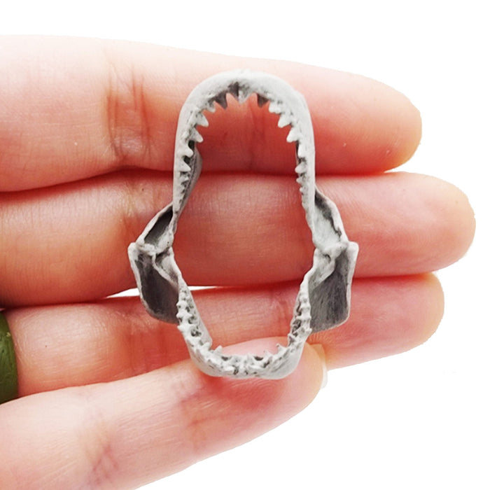 Great White Shark Jaw (Field Bones #73: Marine) 1:12 scale miniature replica 2 inch size ocean diorama dollhouse, arts and crafts, curiosities oddities (1 jaw)