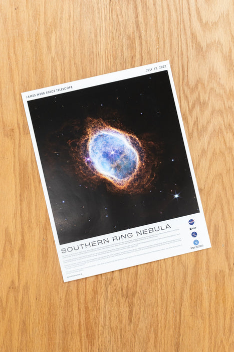 JWST Southern Ring Nebula Educational Poster