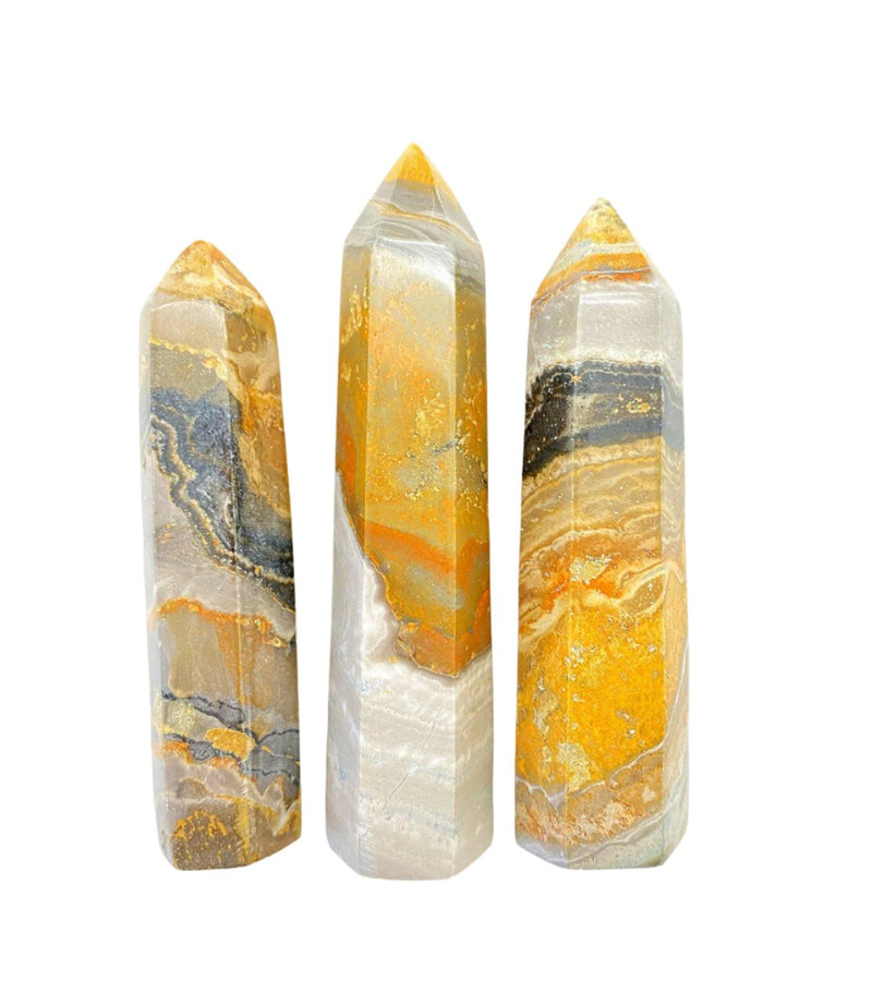 Bumblebee Jasper Point Mineral Specimen