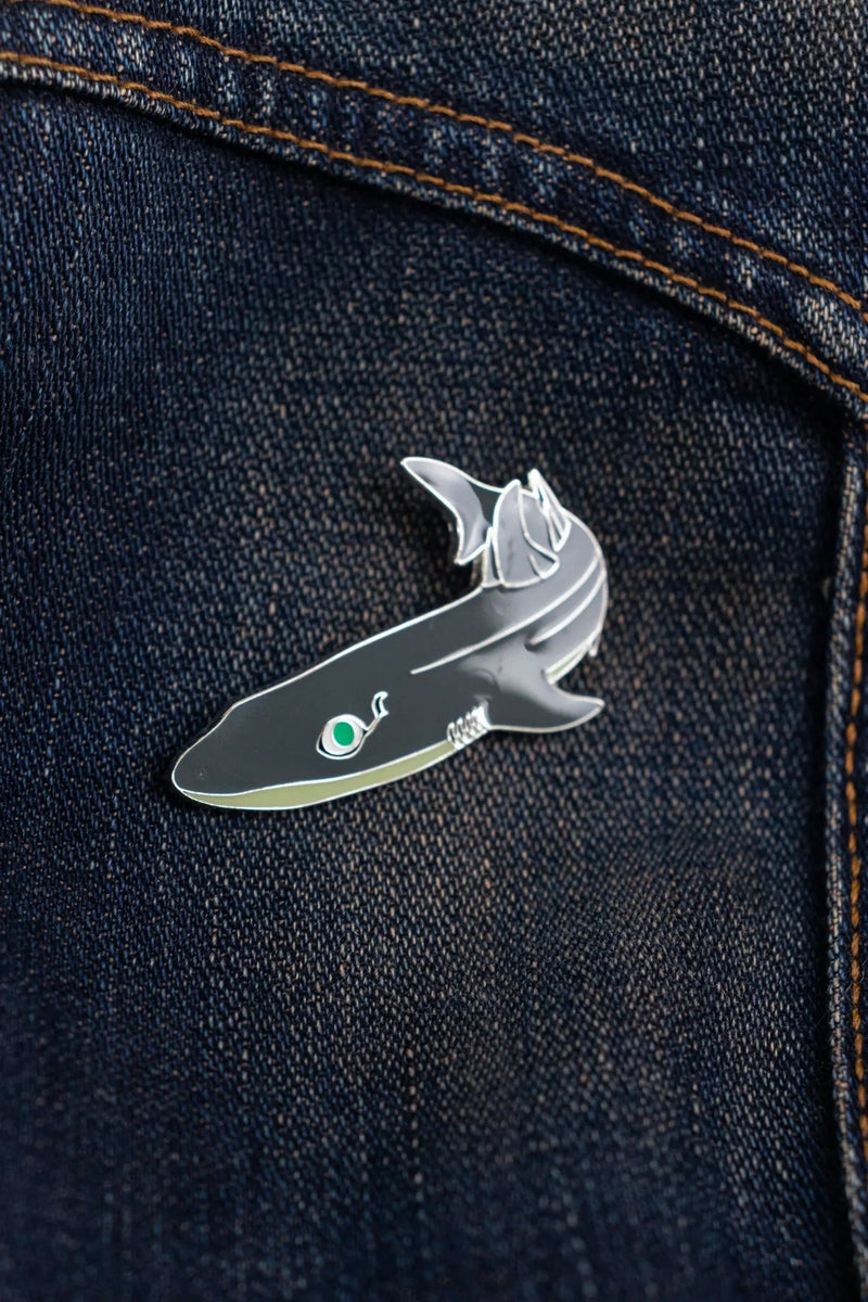 Longnose Spurdog Enamel Pin (Squalus mitsukurii)