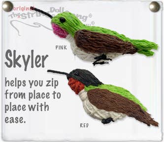 Skyler the Hummingbird (The String Doll Keychain)